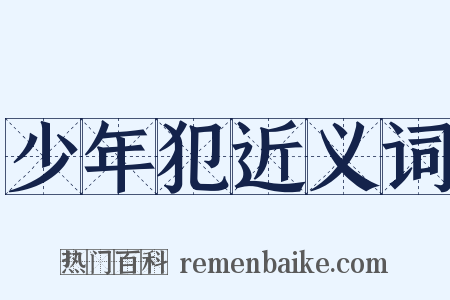 少年犯近义词是什么意思的图片